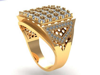 homme diamant mariage bague r206 bracelet solitaire bijoux moine Budha or argent engagement goujat imprimable 3d pendentif boucle d'oreille bébé 3d print model - Mito3D