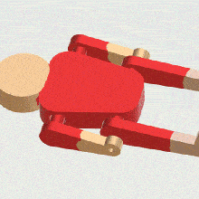 uomo Bambola portachiavi 3d print model - Mito3D