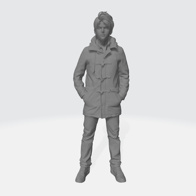 man figure wearing coat hands in pocket game 1 64 3d print model - Mito3D