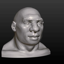 Mann Kopf Kunst Mensch Gesicht Höhlenmensch brutal 3d print model - Mito3D