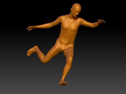 man kicking kick 3d print model - Mito3D