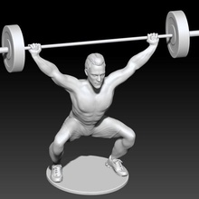 man lifting weights snatch v2 - bar various muscle facelift bars rods muscular bodybuilder foxy sport sporty 3d print model - Mito3D