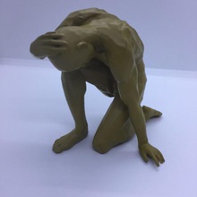 adam düşük poli sanat heykel karakter vücut duruş postural çalışma 3d print model - Mito3D
