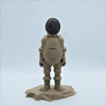 Mann Mond Kunst astronaut Raum Kopfhörer rock Rakete 3d print model - Mito3D