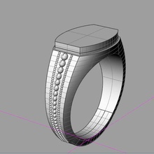 man ring jewelry stone gem 3d print model - Mito3D