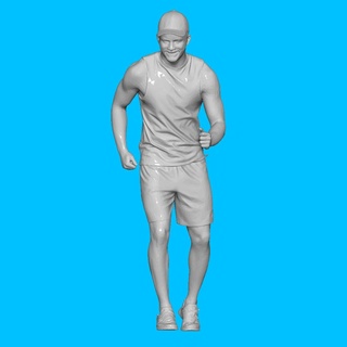 hombre corriendo diorama arquitectura diorama hombre corriendo fundido presión 1 64 cuerpo 1 64 1 32 Bosquejo miniatura humano miniaturas figuritas 3d print model - Mito3D