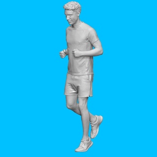 hombre corriendo diorama fundido presión 1 64 cuerpo 32 Bosquejo miniatura humano miniaturas figuritas 3d print model - Mito3D