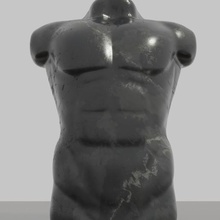 Mann Oberkörper Skulptur stl-3mf obj Kostenlose 3d-Modell Kunst Marmor 3d-drucken stl 3d print model - Mito3D