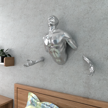 man wall sculpture 45 3d print model - Mito3D