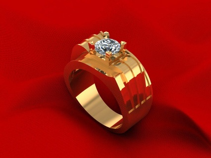 Hochzeit Ring r215 Armband Solitär Schmuck Diamant Mönch Budha Gold Silber Engagement cad druckbar 3d Anhänger Ohrring Armreif Baby 3d print model - Mito3D