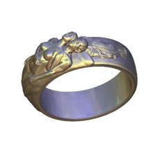 man woman naked breast ring jewelry 3d print model - Mito3D