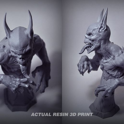 homme chauve souris statue jouet art buste loi batman créatures horreur monstre zbrush 3D print model - Mito3D