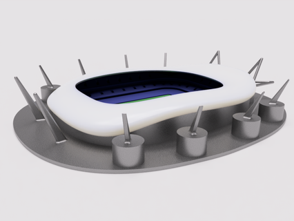 Manchester Stadt etihad Stadion 3d print model - Mito3D