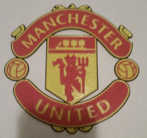 Manchester logo unito FIM calcio 3D print model - Mito3D