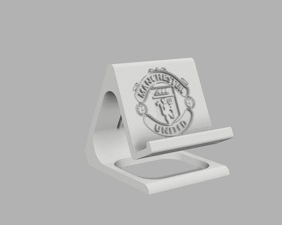 manchester united phone stand footbal sport manchester uk fifa  3d print model - Mito3D