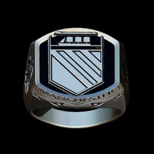 o manchester united anel vintage jóias futebol homens 3d print model - Mito3D