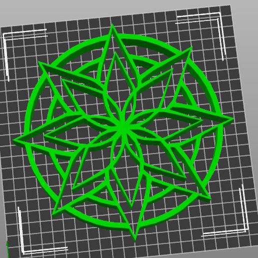 Mandala 3D print model - Mito3D