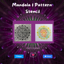 mandala 1 pattern stencil 3d print model - Mito3D