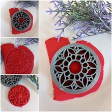 mandala 2 clay earring cutter jewelry cutters cookie 3d print model - Mito3D