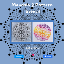 mandala 2 patrón plantilla 3d print model - Mito3D