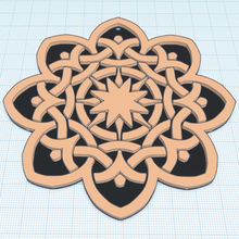 mandala 9 symbole symbolisme géométrie symétrie méditation Zen 3d print model - Mito3D