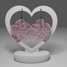 mandala earrings 101 - flower 3d print model - Mito3D