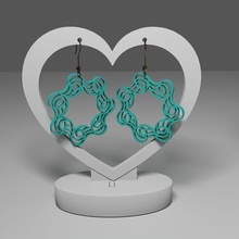 mandala earrings 103 3d print model - Mito3D