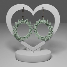 mandala earrings 107 3d print model - Mito3D