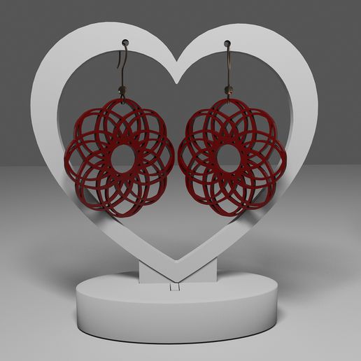 Mandala Ohrringe 108 3D print model - Mito3D