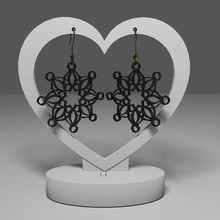 mandala earrings 109 3d print model - Mito3D