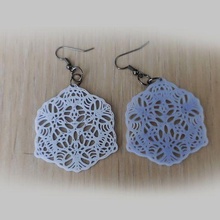 mandala earrings 10 fashion zen doily retro oversized circle geometric earring jewelry modern avantgarde fancy woman bug insect rafts supports easy print mother's day gift dyi custom jewelery flat lace floral lovely romantic 3d print model - Mito3D