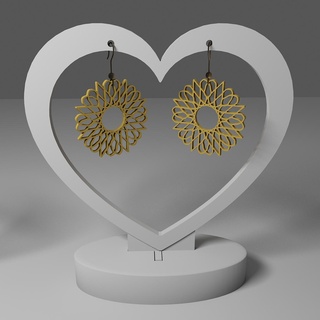 mandala earrings 158 jewelry gift floral geometric girl mother's day christmas elegant 3d print model - Mito3D
