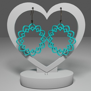 mandala earrings 163 jewelry gift floral geometric girl mother's day christmas elegant 3d print model - Mito3D