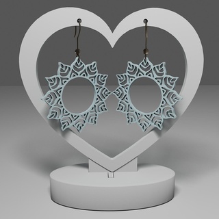 mandala earrings 167 jewelry gift floral geometric girl mother's day christmas elegant 3d print model - Mito3D