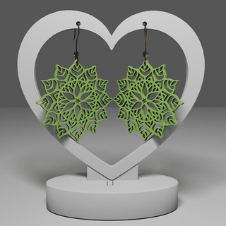 mandala earrings 168 jewelry gift floral geometric girl mother's day christmas elegant 3d print model - Mito3D