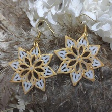 mandala orecchini 57 gioielleria orecchino stella lampadario moda fiore regalo 3d print model - Mito3D