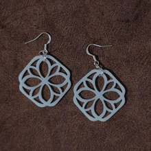 mandala earrings 69 jewelry star geometric earring flower floral elegant gift mother girly sls fdm fashion fancy 3d print model - Mito3D