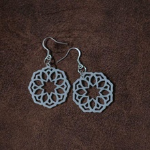 mandala earrings 71 fashion star geometric earring flower floral elegant gift mother girly sls fdm jewelry fancy 3d print model - Mito3D