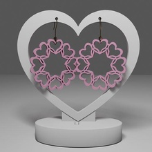 mandala küpe 76 takı star geometrik çiçek zarif hediye anne kız sls fdm moda fantezi kalp 3d print model - Mito3D
