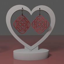 mandala earrings 80 jewelry star geometric earring flower floral elegant gift fashion fancy 3d print model - Mito3D