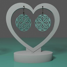 mandala earrings 81 fashion star geometric earring flower floral elegant gift jewelry fancy 3d print model - Mito3D
