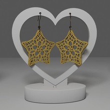 mandala orecchini 84 stella moda geometrico orecchino fiore fioritura geometria simmetrico floreale elegante regalo gioielleria fantasia 3d print model - Mito3D