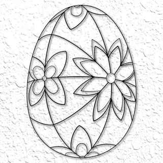 mandala Pasqua uovo parete arte delicato arredamento coniglio coniglietto vacanza Domenica cestino primavera pollo Basso poli casa 2d easterxcults 3d print model - Mito3D