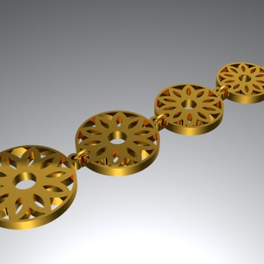 mandala longo brinco joalheria jóias 3D print model - Mito3D