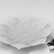 mandala plate art deco flower tool key decorations 3d print model - Mito3D