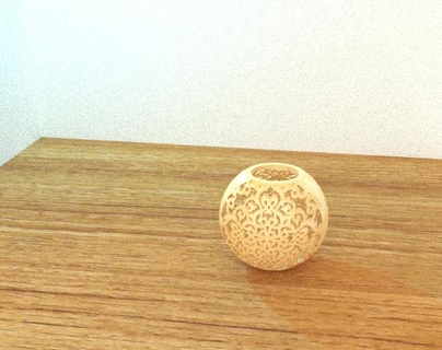 mandala sphere container 3d print model - Mito3D