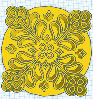 mandala francobollo vari Basso foca taglierina ceramica selloceramica 3d print model - Mito3D