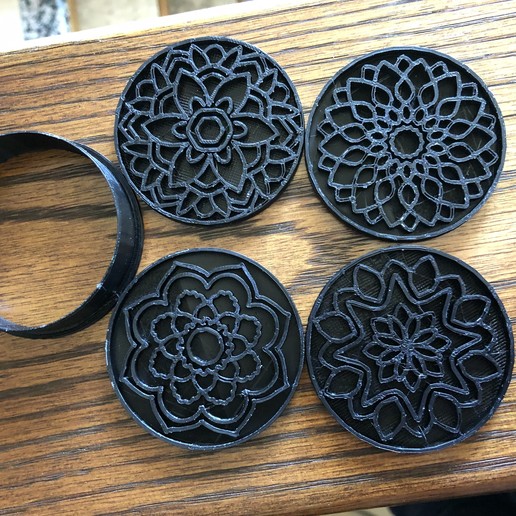 mandala-Stempel-set cutter home Stempel cookie fondant Backen polymer clay 3D print model - Mito3D