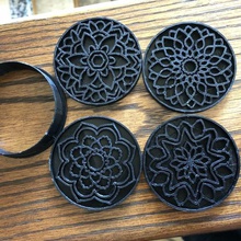 mandala stamp set cutter home cookie fondant baking polymer clay 3d print model - Mito3D