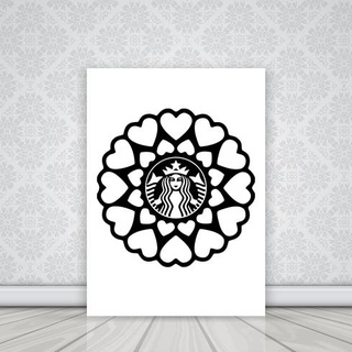 mandala Starbucks caffè svg stl vari silhouette adesivi scatola t shirt decorazione regalo 3d print model - Mito3D